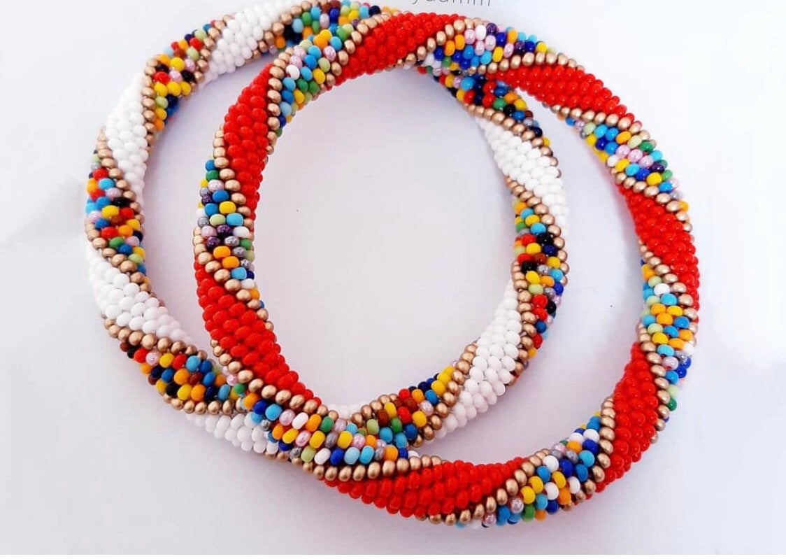 Friendship Beaded Bracelet Nepal Women Handmade Glass Beaded Handmade