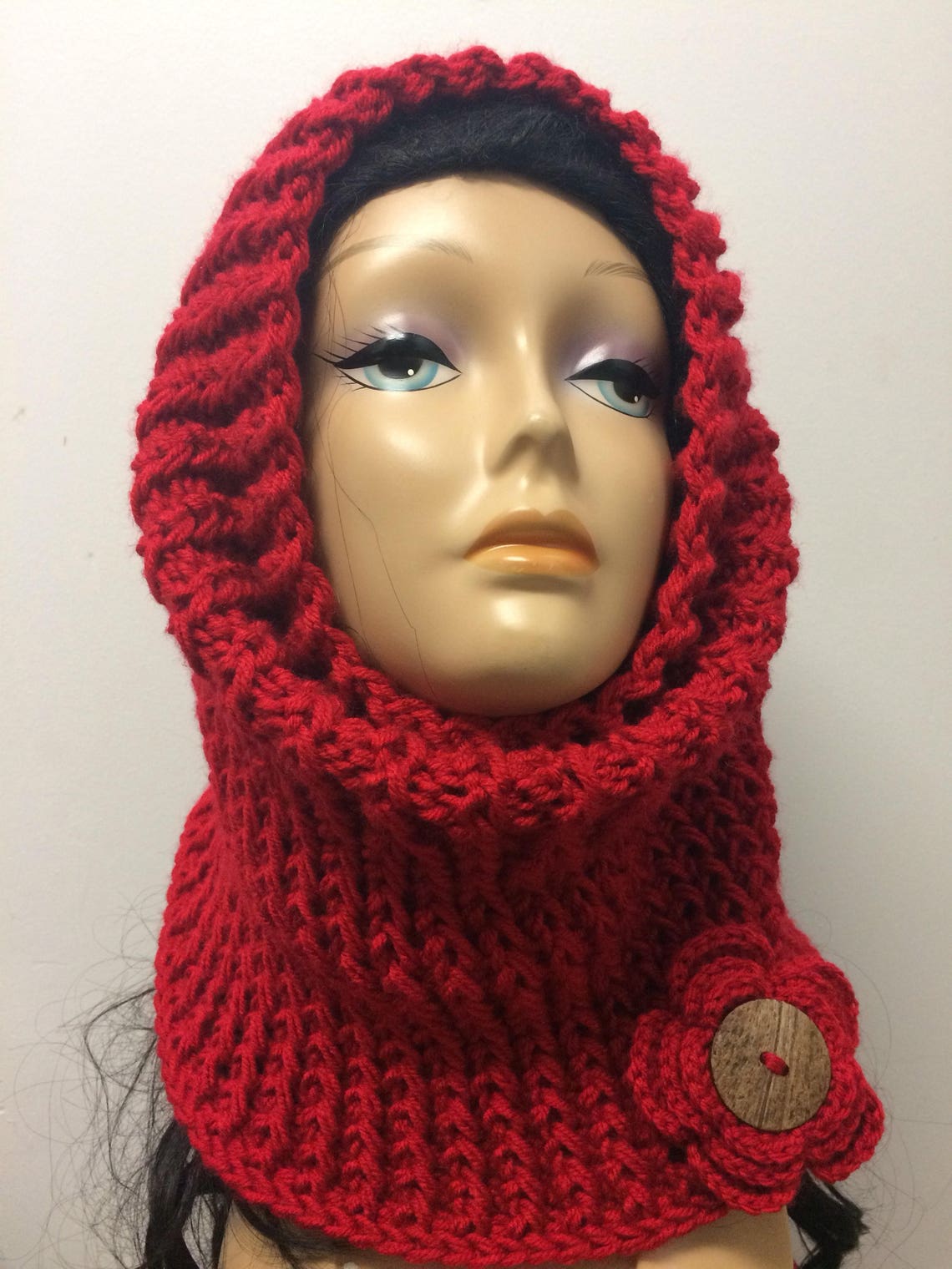 Knit Button Scarf Blanket Scarf Chunky Knitted Wrap Warmer Etsy