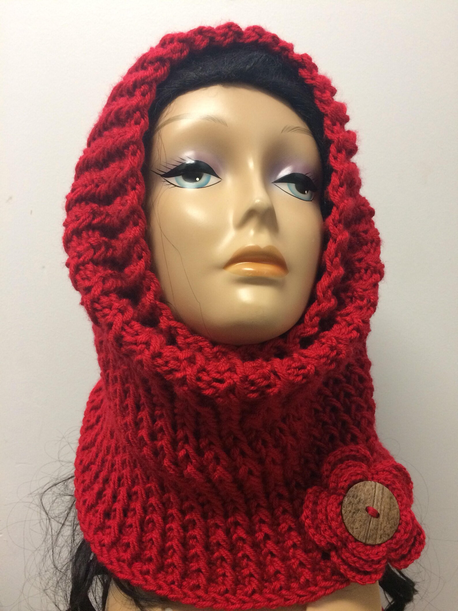 Knit Button Scarf Blanket Scarf Chunky Knitted Wrap Warmer Etsy