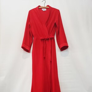 Mid Century Rote Robe Medium - Sexy Velour Fleece Robe - Lara Dee