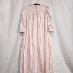 Pink Old Fashioned Cotton Batiste Nightgown Small 100% Cotton