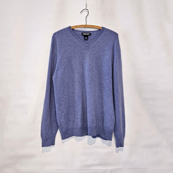 Blue Cashmere Sweater Medium - Lands End - 100% Cashmere