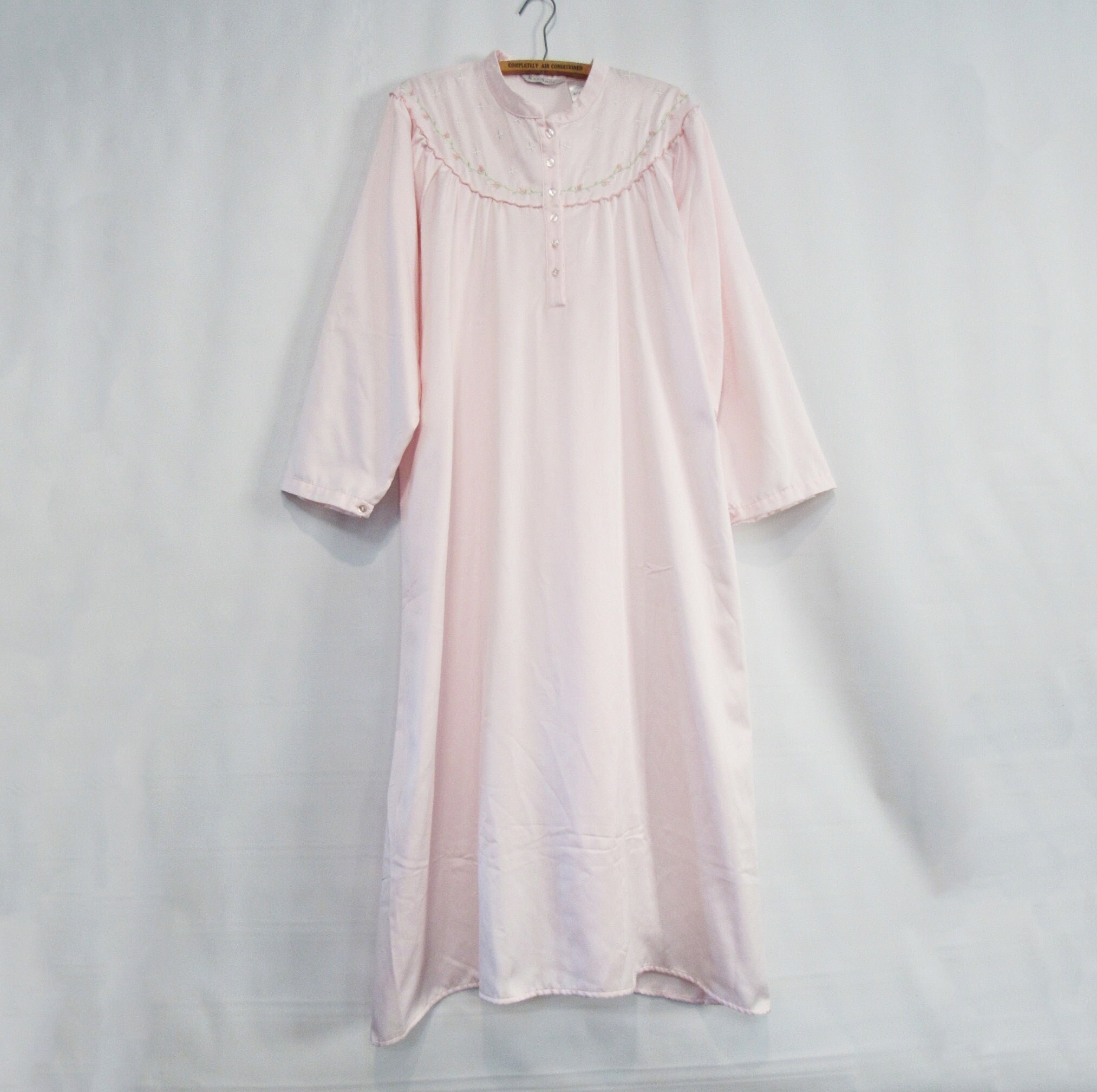 flannel lined satin nightgown