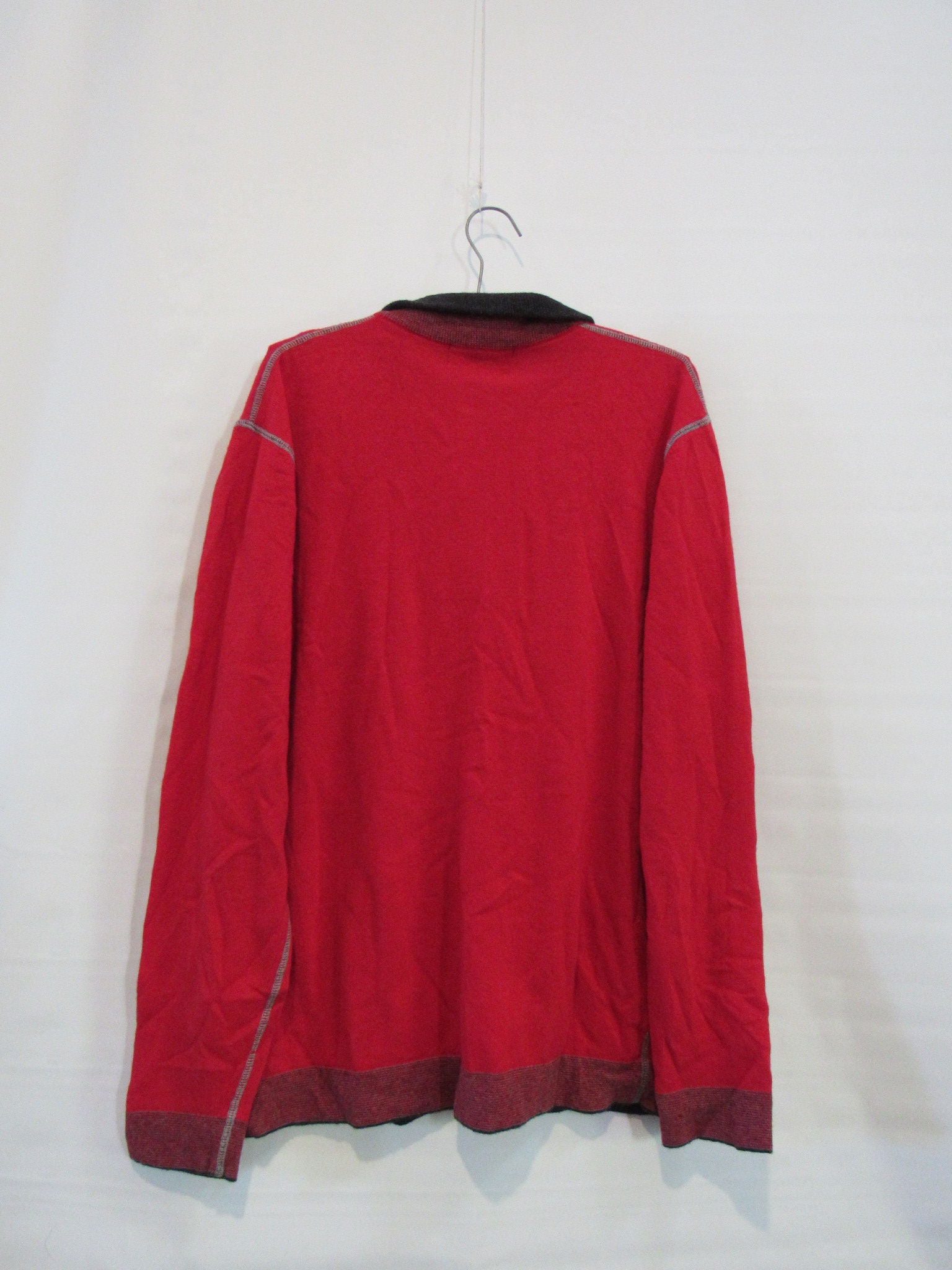 Red Cashmere Sweater Large XL Sporty and Masculine | Etsy