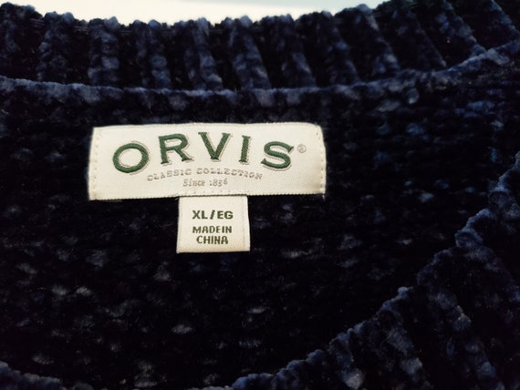 Orvis Blue Chenille Sweater XL Blue Tunic Sweater Very Soft and