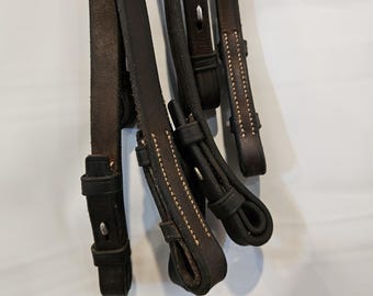 Rênes Hunter 1/2 US Collection marron Dyon | OHLALA
