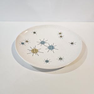 Franciscan Atomic Starburst Dinner Plate - MCM Atomic - Eames Era Pottery USA