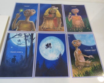 Authentic 1980s E.T. Movie Cards Extra Terrestrial Universal Studios copyright 1982 RARE - Choose 1