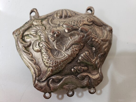 Metal Asian Dragon Medallion - Dragon Pendant - S… - image 6