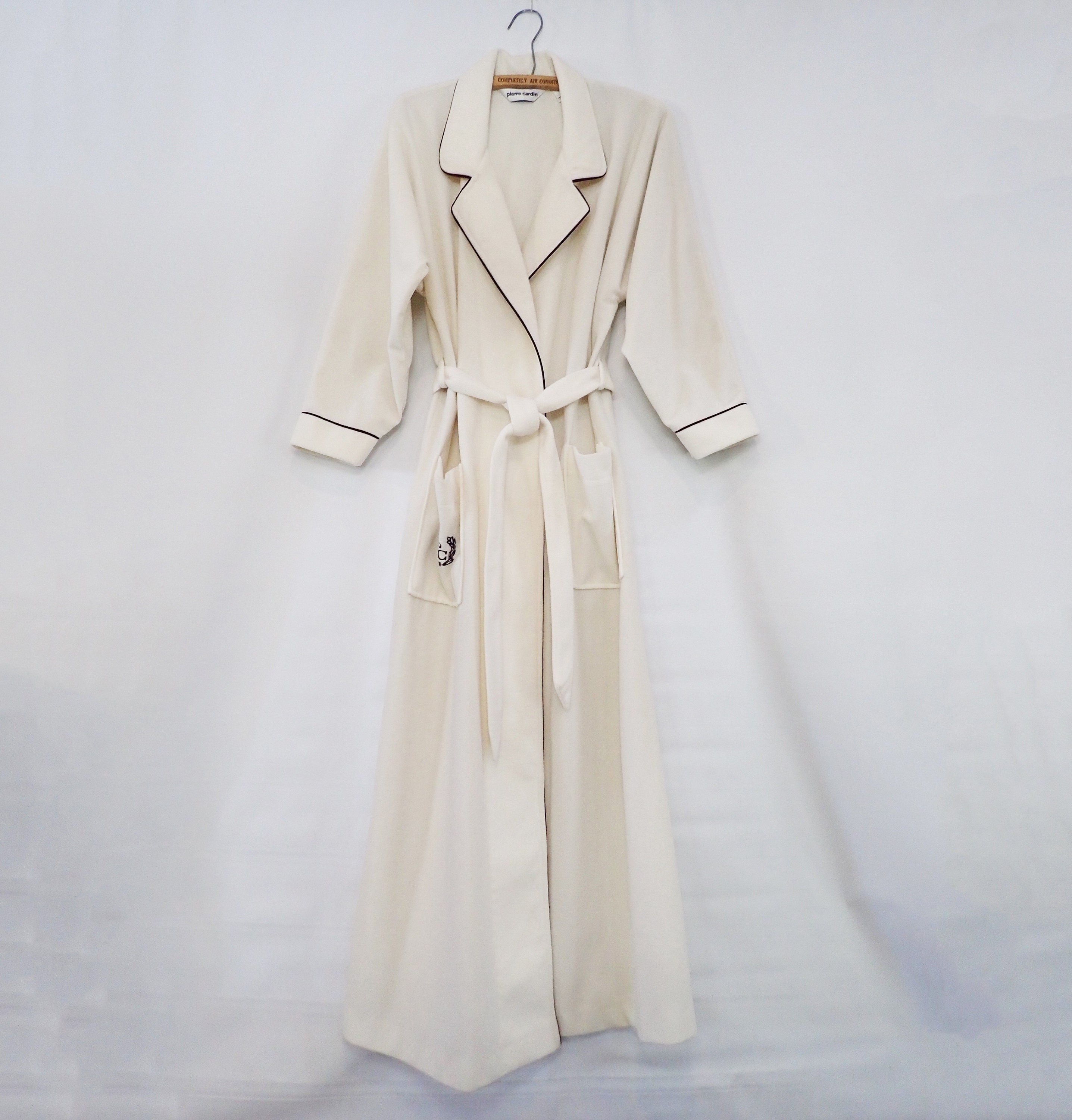 Pierre Cardin Fleece Robe Small Vestaglia Bianca Calda Molto