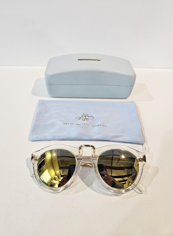 Karen Walker Sunglasses with Case Karen Walker Black Silver Sunglasses Superstar Harvest  main image 4