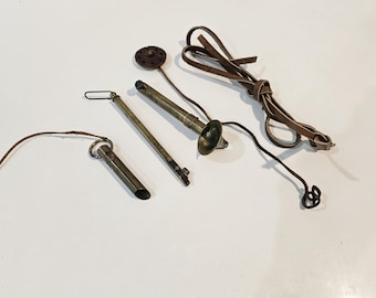 Antique Black Powder Bullet Molds & Powder Measure Set – Cast Iron + Brass Tools