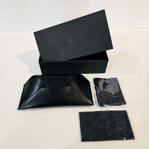 Dior Sunglass Case Pouch & Microfiber Sleeve Set Christian Dior Black Sunglasses Eyeglasses Case / Cloth  main image 3