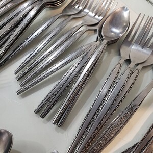 Modern Stainless Flatware - MCM - Rogers Stainless Korea - 41 pieces included