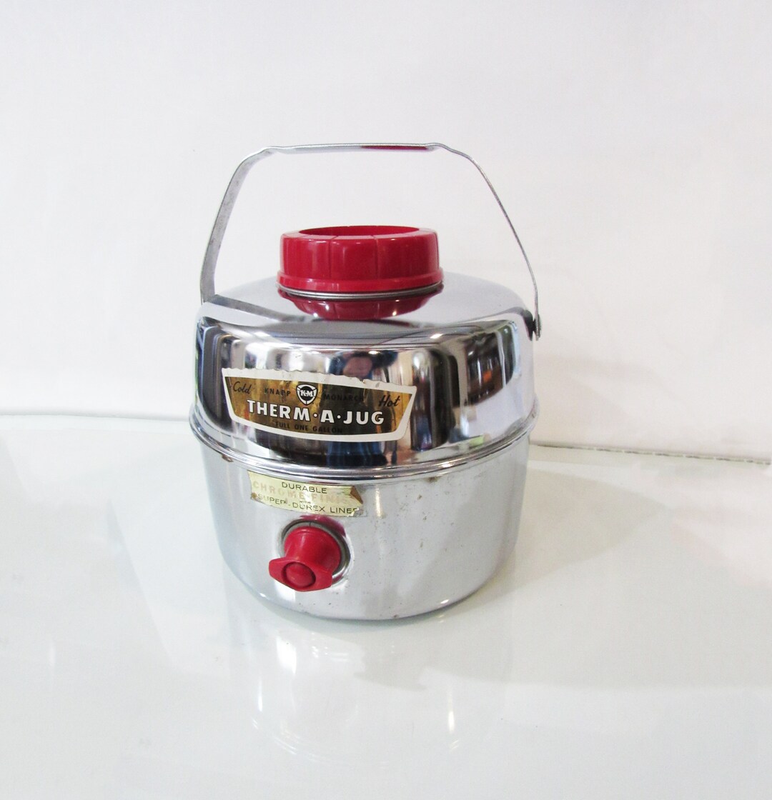 Chrome Thermos 1 Gallon Large Camping Jug Knapp Monarch Etsy