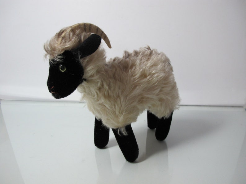 Steiff Ram Stuffed Animal Mohair Goat Germany 1960s 9 | Etsy