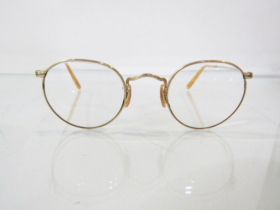 Gold Round Wire Rim Eyeglasses 12K Gold Fill | Etsy