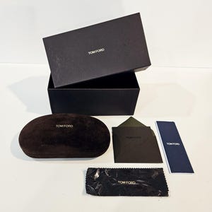 Tom Ford Authentic Sunglasses Case with box and cloth w/ inserts - Tom Ford Velvet Hard Case
