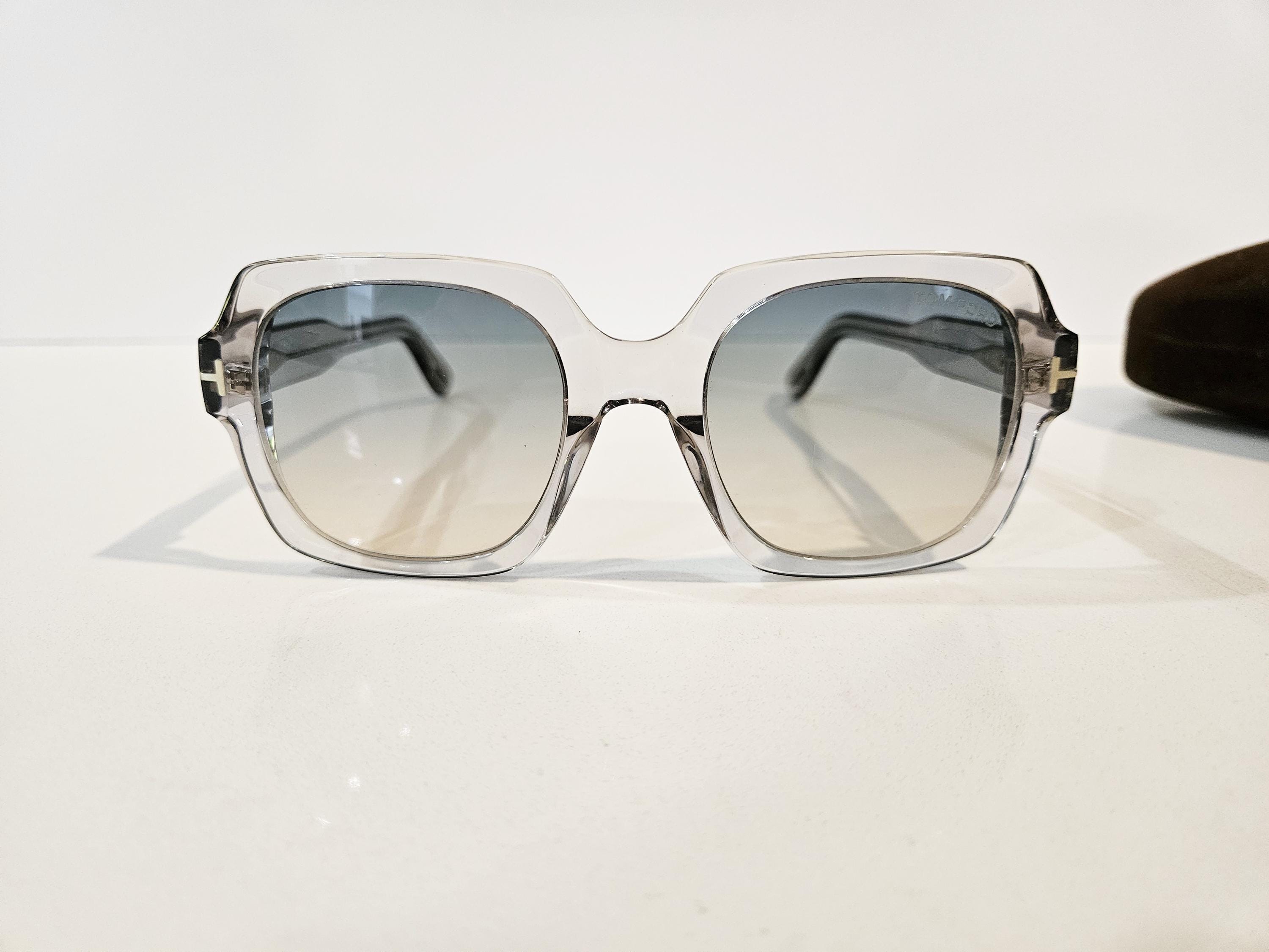 Tom Ford Clear-Frame Gradient Sunglasses Tom Ford Autumn Sunglasses TF660 - Clear Frames With Blue  main image 2