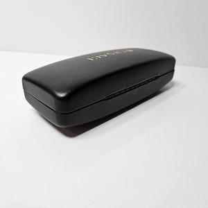 Authentic Versace Hard Shell Sunglasses Case – Black Faux Leather Hard Shell with Gold Logo image 3