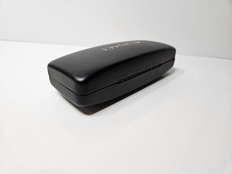 Authentic Versace Hard Shell Sunglasses Case – Black Faux Leather Hard Shell with Gold Logo image 3