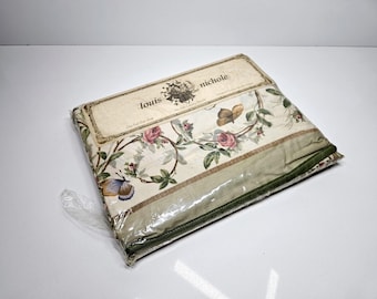 Lenzuolo completo Louis Nicole - Biancheria da letto Cottagecore in percalle con motivo floreale e farfalle, non stirabile