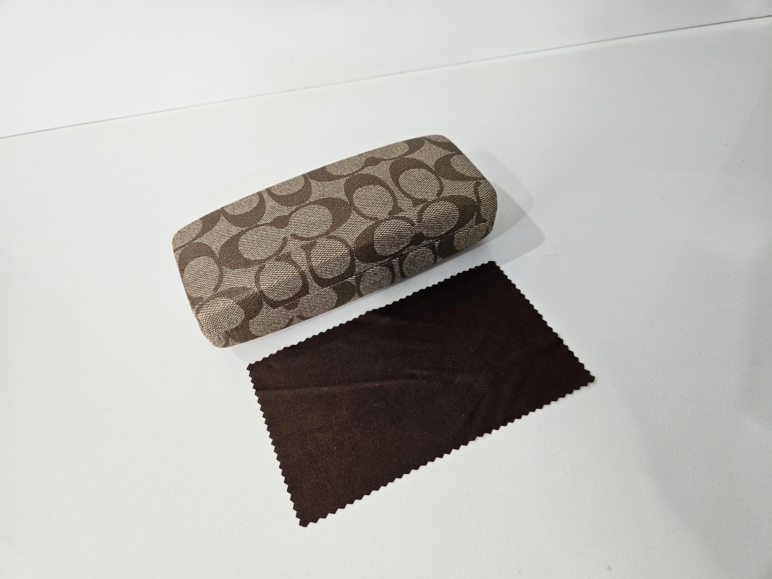 Coach Eyeglass Sunglass Case With Cloth – Brown Signature 
