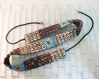 Heupriem met schelpkraal 34 - 48" Small Medium Large - Tiki Beach Beauty
