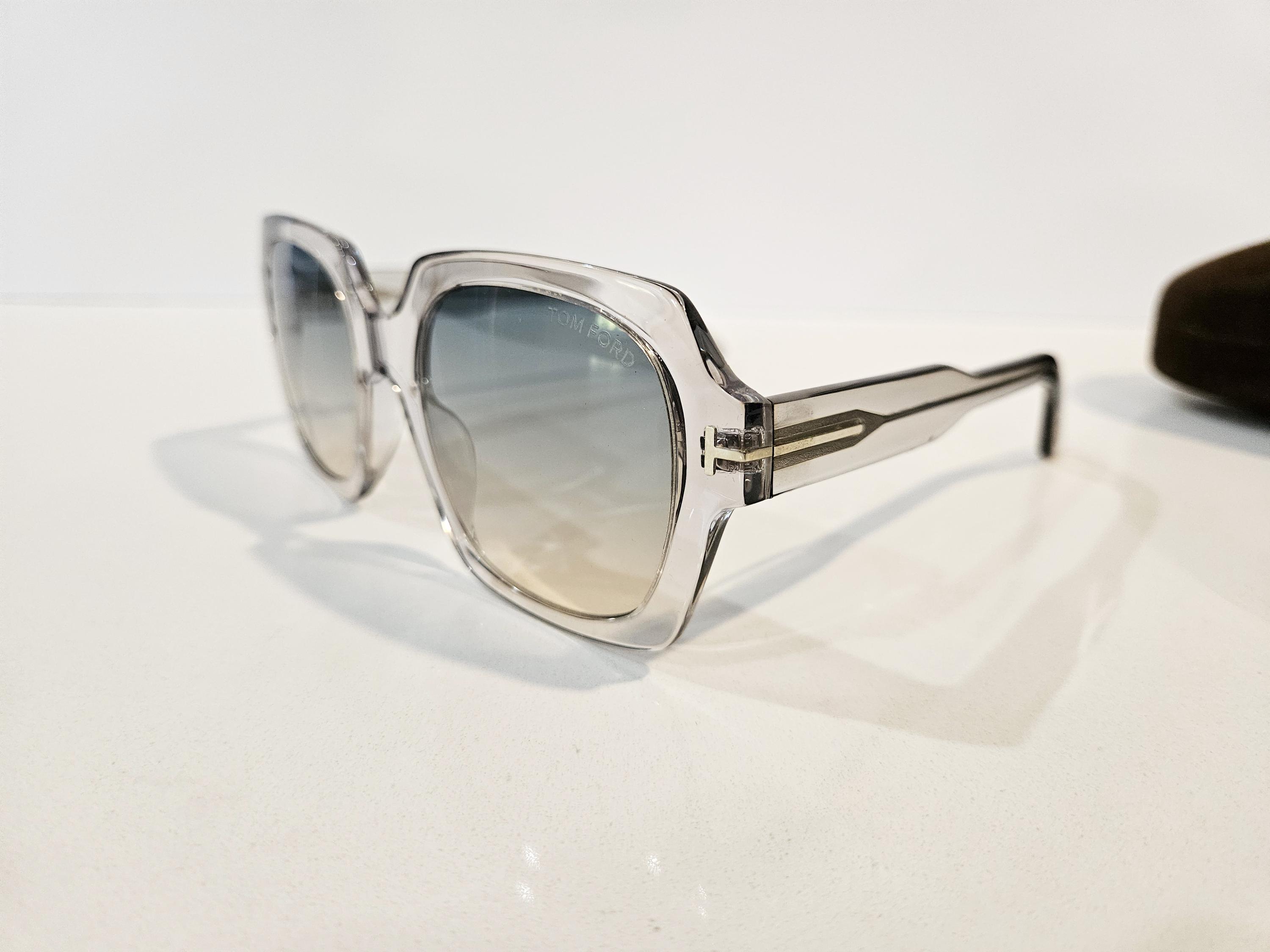 Tom Ford Autumn Sunglasses TF660 - Clear Frames With Blue  display picture 2