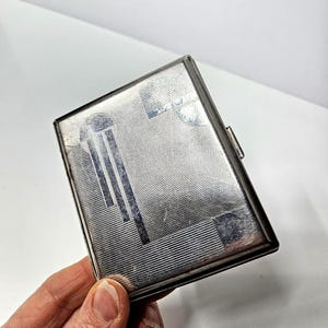1940 cigarette case Trench Art Peacock Alpaca Silver Case 1940s Enamel Busi Power Of One Designs Vintage 1940s Embossed Leather and