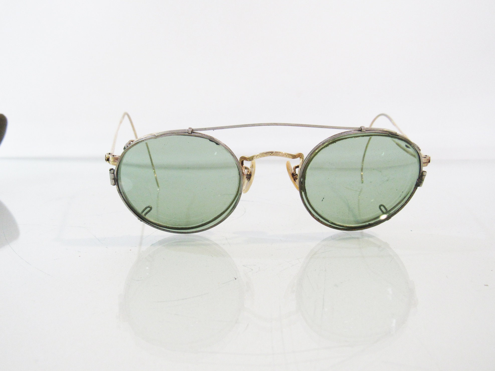 Gold Round Wire Rimless Sunglasses 1920s 12k Gold Fill - Etsy
