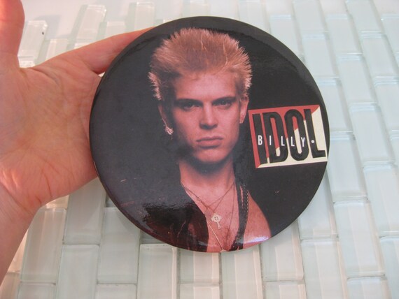 1980s Billy Idol Button Hair Band 1980s Rock Band