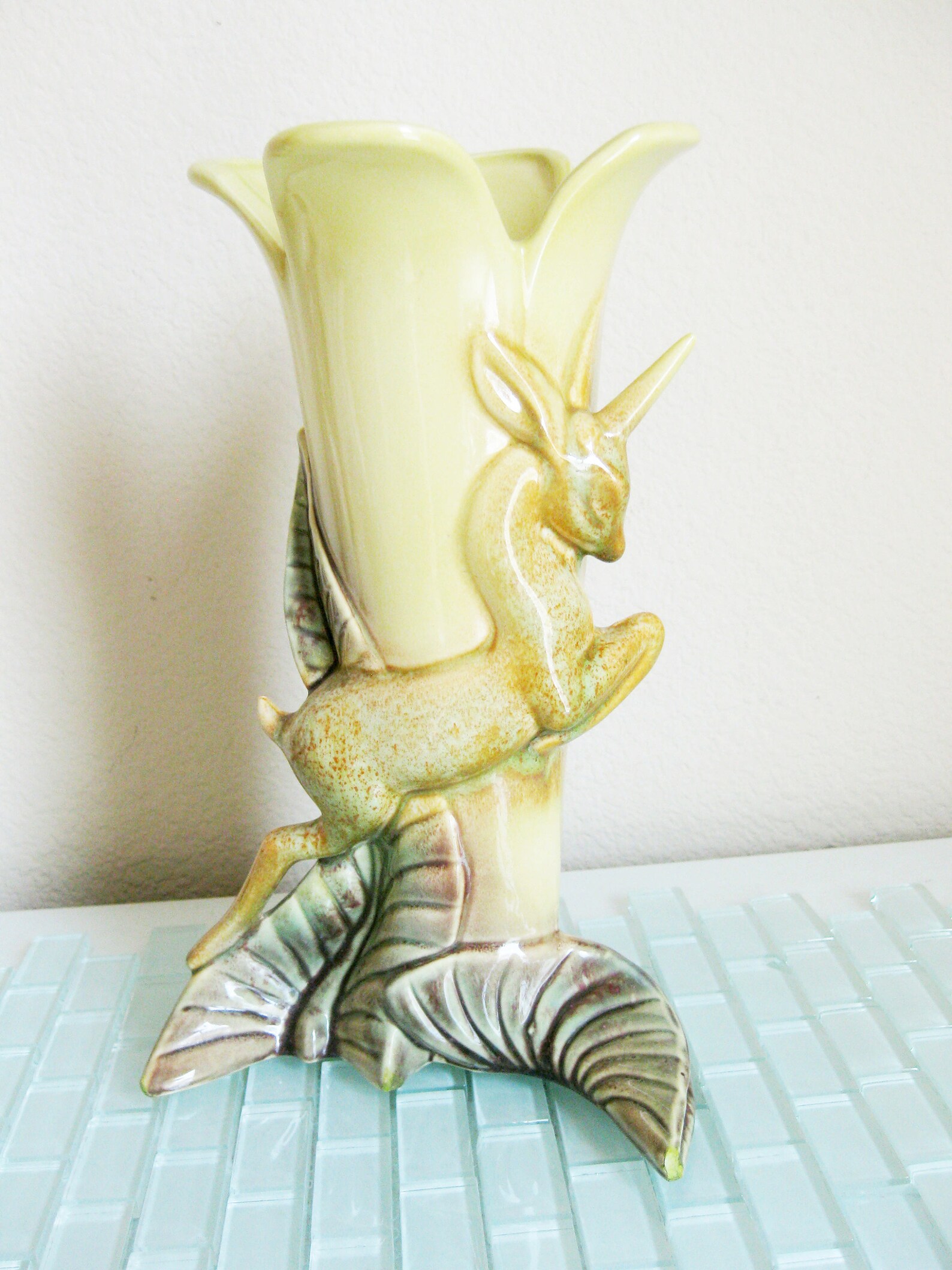 Unicorn Vase Hull Pottery Mid Century 11.5 Etsy