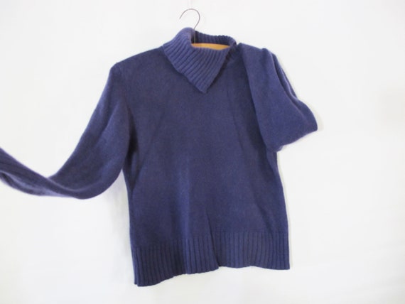 Purple Cashmere Turtleneck Sweater 