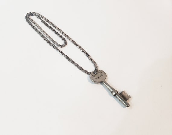 Antique Skeleton Key Necklace - Gorgeous Heavy Ske