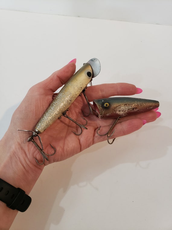 Lot of Vintage Lures Kautzky Lazy Ike 3 Flatfish Lure F6 Wooden Special 4  Included -  Denmark