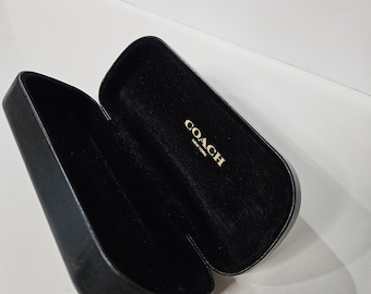 Coach Black Hard Shell Sunglasses Case – Classic Logo, Faux
