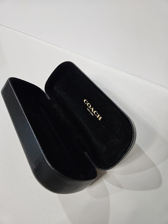 Coach Black Hard Shell Sunglasses Case – Classic Logo, Faux