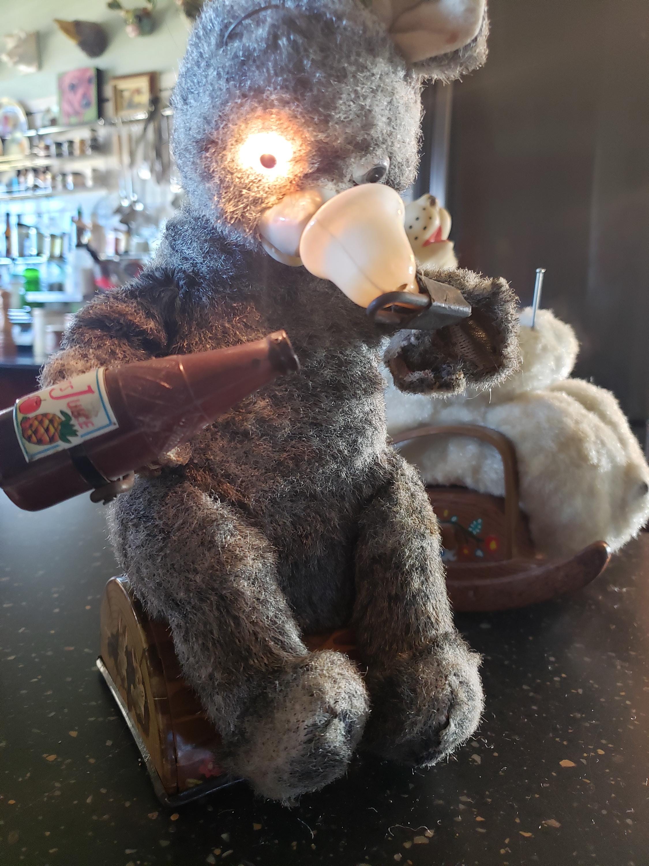 Automaton Drinking Bear Toy - 
