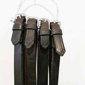 English Riding Leather Reins Moritz England - Dark Brown Fine Grain Leather Reins / Regular / Curb - listing is for 1, 2 sizes available
