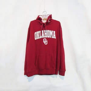 Oklahoma University Hoodie XL - Oklahoma Sooners University Sweatshirt - Embroidered Lettering