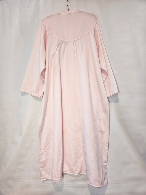 Pink Floral Nightgown Plus Size - Loose Satin Nig… - image 6