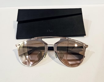 Dior Reflected Sunglasses W/ Case - Dior Mirrored Brow Bar 
