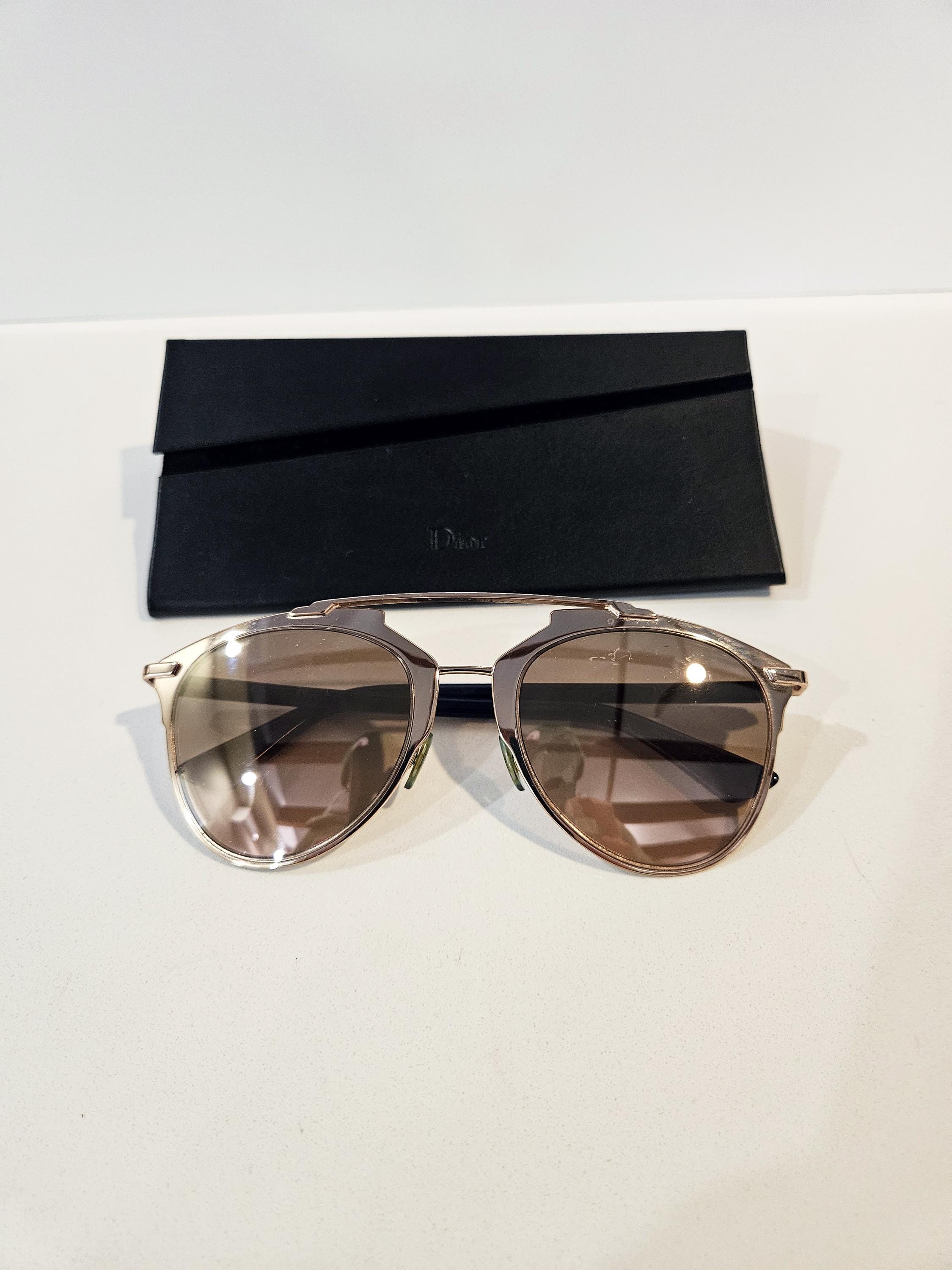 Dior Reflected Sunglasses W/ Case - Dior Mirrored Brow Bar  display picture 1