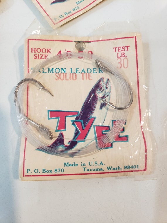 Tyee Salmon Leader Hooks Size 3/0-4/0 and 4/0-5/0 Test Lb 20 and