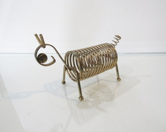 Spiral Horse Letter Holder - Wire Metal Office Organizer  Mid Century Horse Decor