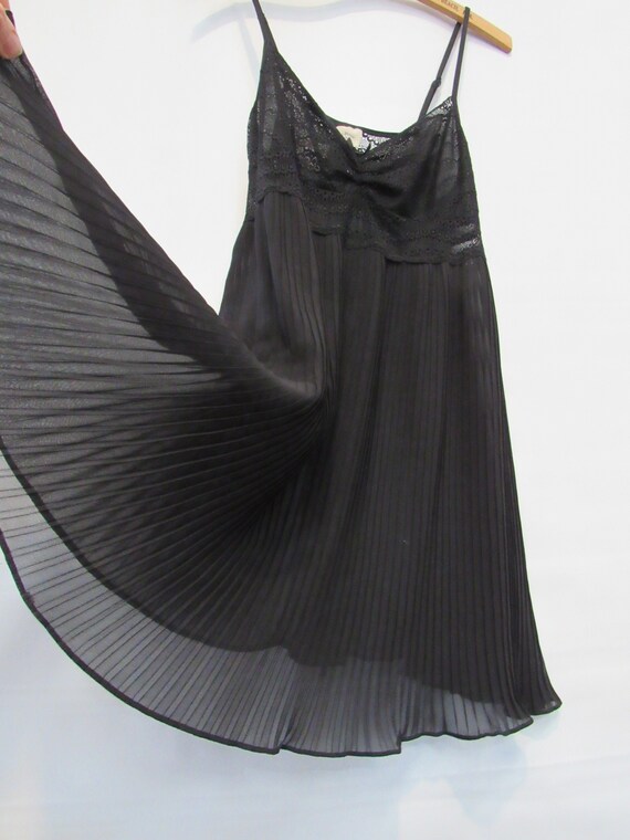 Black Lace Babydoll Nightgown Large Sheer w/ micro … Gem