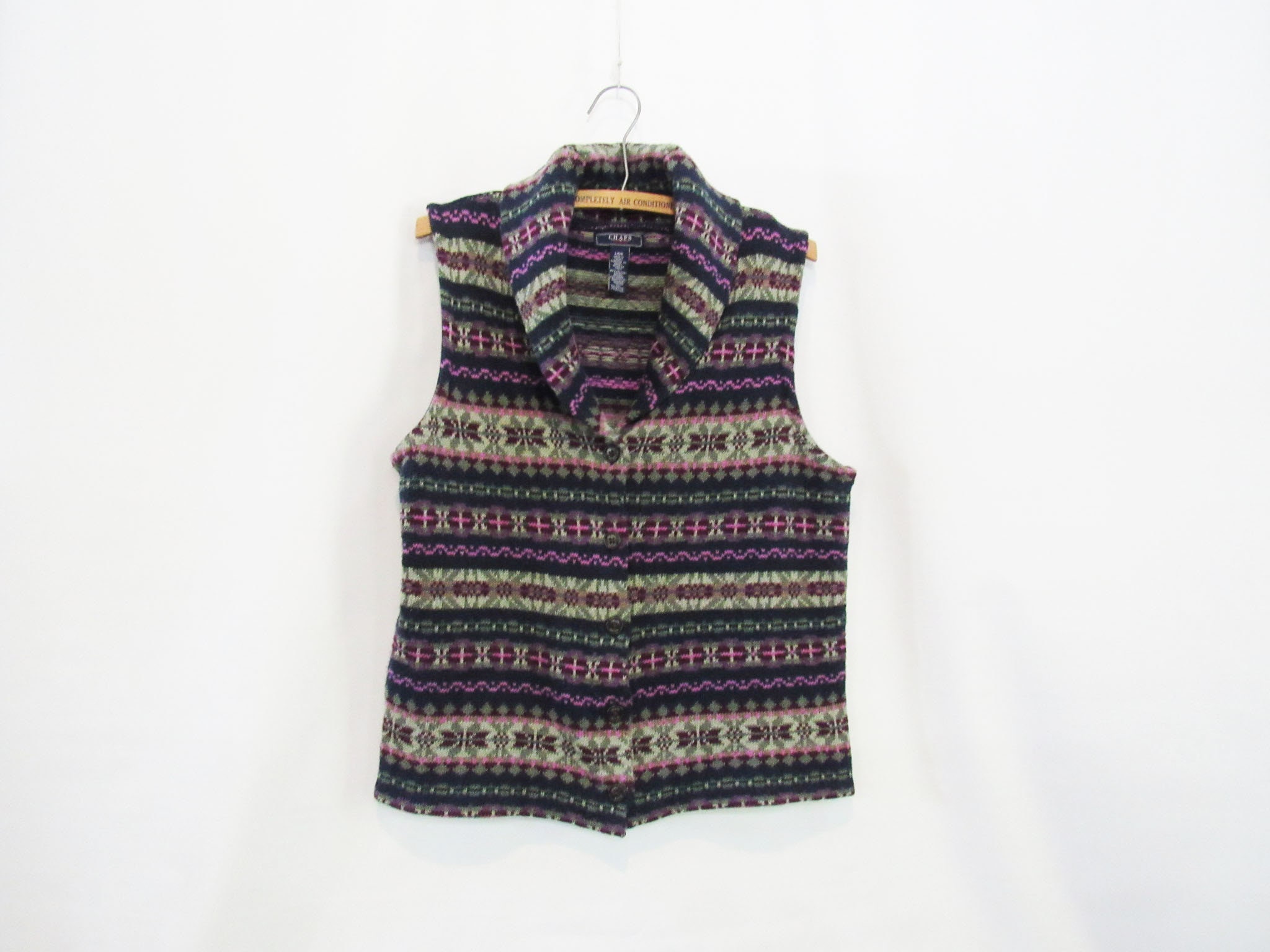 Chaps Sweater Vest - Etsy