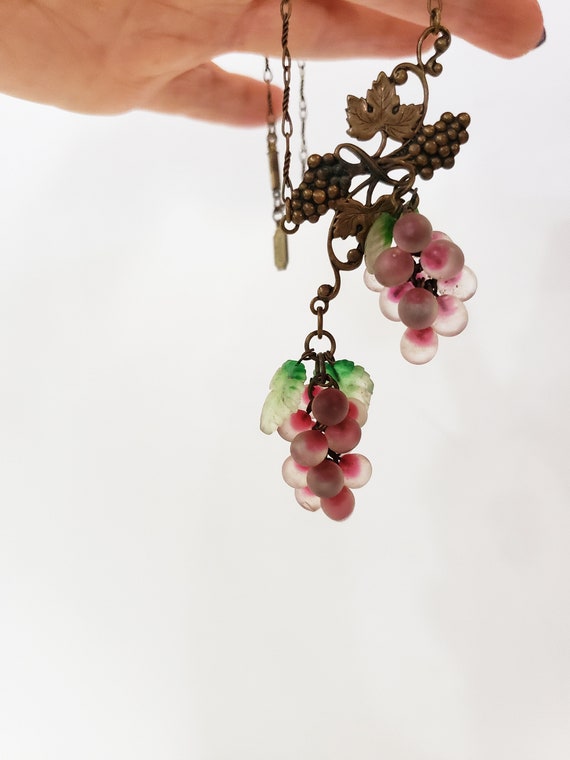 Art Nouveau Glass Grapes - Pididdly Links NY - In… - image 2