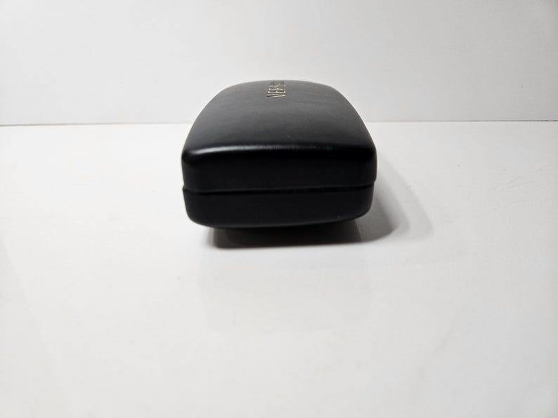 Authentic Versace Hard Shell Sunglasses Case – Black Faux Leather Hard Shell with Gold Logo image 4
